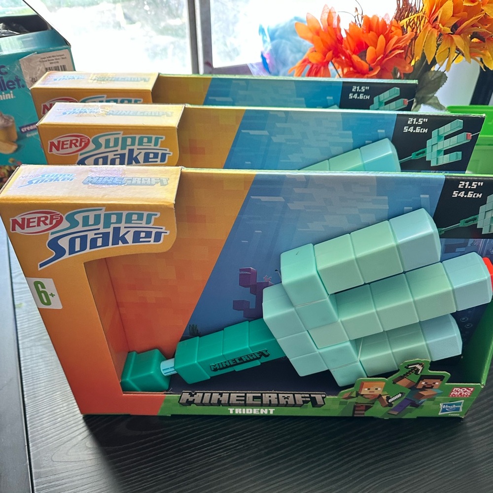 Nerf super soaker Minecraft Trident